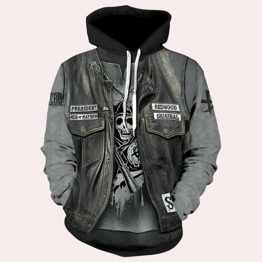 Hoodie Męski | Ciepły z Wyrazistym Nadrukiem