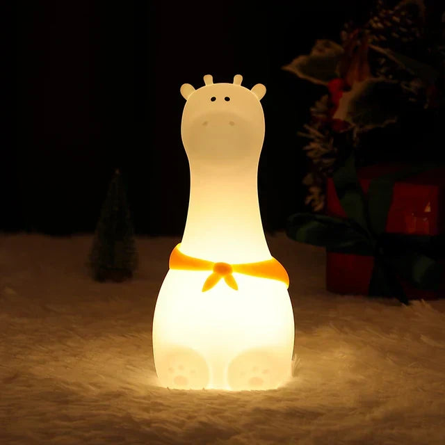 BunnyGlow - Ściemnialna LED Nocna Lampa dla Dzieci z Dotykowym Sterowaniem i Funkcją Ładowania USB
