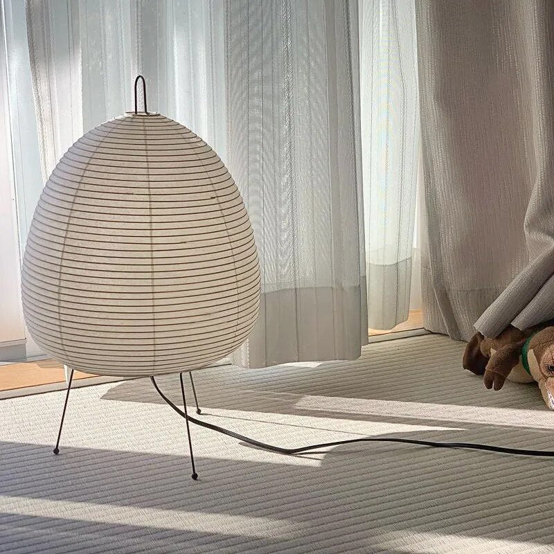 RadiantHue - Japońska Lampa Stołowa z Papieru Ryżowego