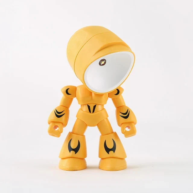 RoboGlow – Urocza Lampa Biurkowa w Kształcie Robota z LED do Pokoju Dziecięcego i Biura