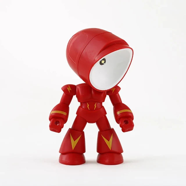 RoboGlow – Urocza Lampa Biurkowa w Kształcie Robota z LED do Pokoju Dziecięcego i Biura