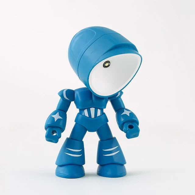 RoboGlow – Urocza Lampa Biurkowa w Kształcie Robota z LED do Pokoju Dziecięcego i Biura