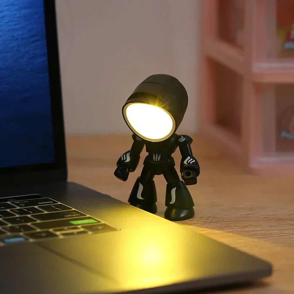 RoboGlow – Urocza Lampa Biurkowa w Kształcie Robota z LED do Pokoju Dziecięcego i Biura
