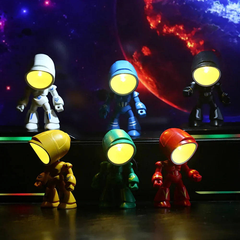 RoboGlow – Urocza Lampa Biurkowa w Kształcie Robota z LED do Pokoju Dziecięcego i Biura