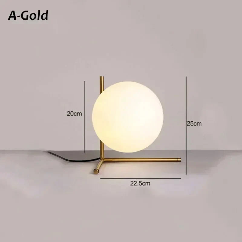 CityGlow - Nowoczesna minimalistyczna szklana lampa stołowa