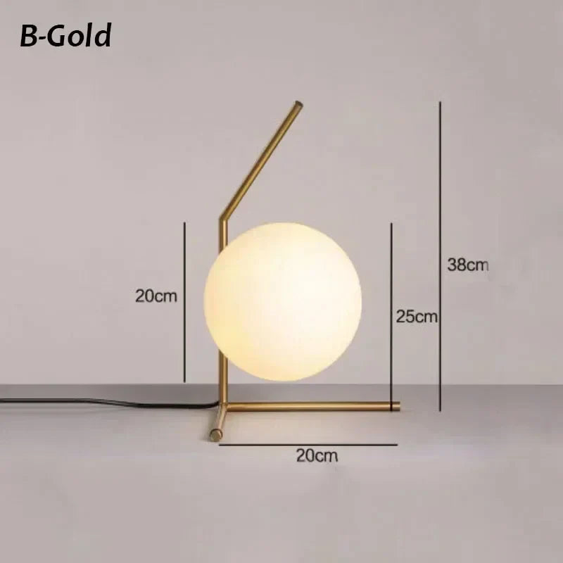 CityGlow - Nowoczesna minimalistyczna szklana lampa stołowa