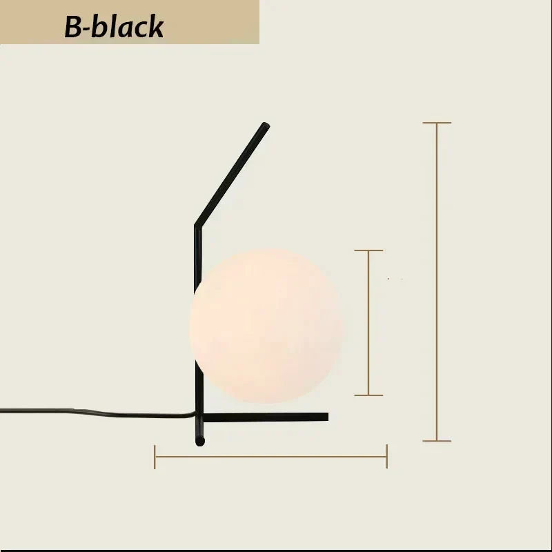 CityGlow - Nowoczesna minimalistyczna szklana lampa stołowa
