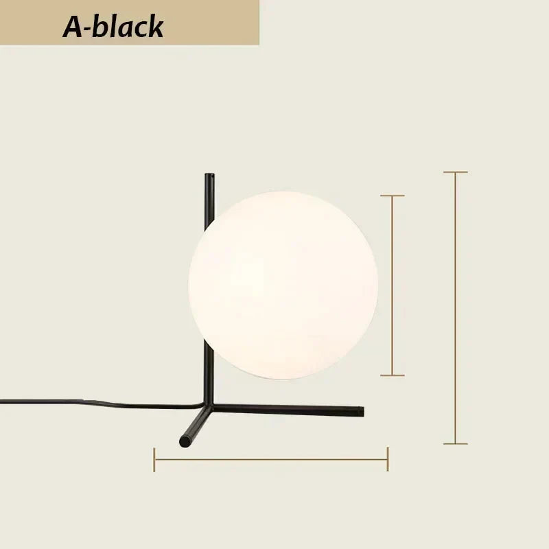 CityGlow - Nowoczesna minimalistyczna szklana lampa stołowa