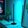 LumiGlow - Nowoczesna Lampa Podłogowa LED z Okrągłą Podstawą | Zmiana Koloru RGB i Ściemnialna
