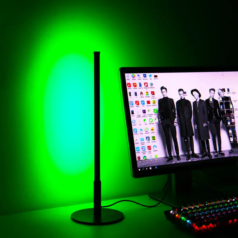 LumiGlow - Nowoczesna Lampa Podłogowa LED z Okrągłą Podstawą | Zmiana Koloru RGB i Ściemnialna
