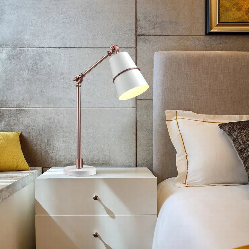 MonoGlow - Nowoczesna Lampa Stołowa LED z Obrotowym Ramieniem | Minimalistyczny Design