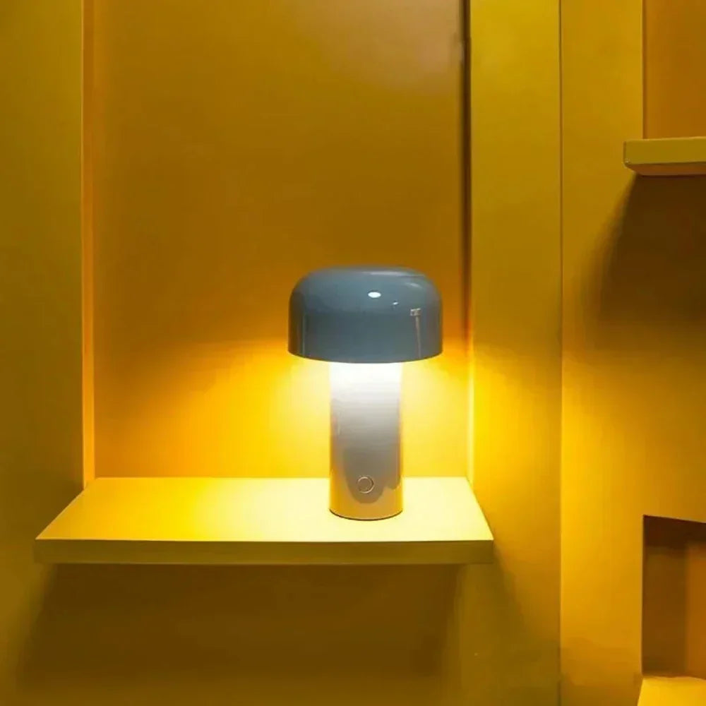 GlowMush - Ładowalna Lampa LED Stołowa, Bezprzewodowa Lampa Grzyb