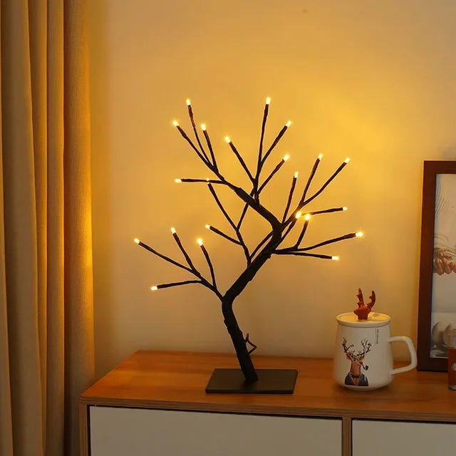 LumiTree - LED Lampa Stołowa w Kształcie Drzewa – Nastrojowe Oświetlenie Dekoracyjne do Salonu i Sypialni