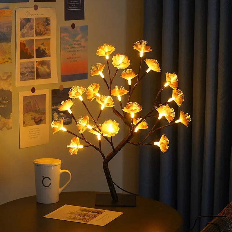 LumiTree - LED Lampa Stołowa w Kształcie Drzewa – Nastrojowe Oświetlenie Dekoracyjne do Salonu i Sypialni