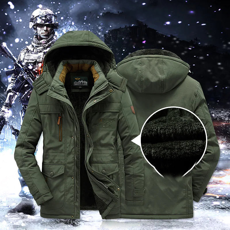 Parka Męska | Zimowa z Kapturem i Ochroną przed Zimnem