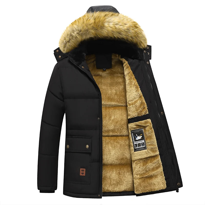 Parka Męska | Ciepła Zimowa Kurtka z Kapturem | Wiatroszczelny i Stylowy Design
