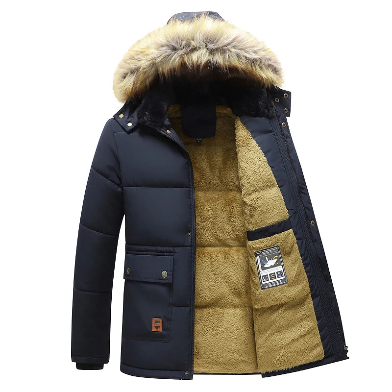 Parka Męska | Ciepła Zimowa Kurtka z Kapturem | Wiatroszczelny i Stylowy Design