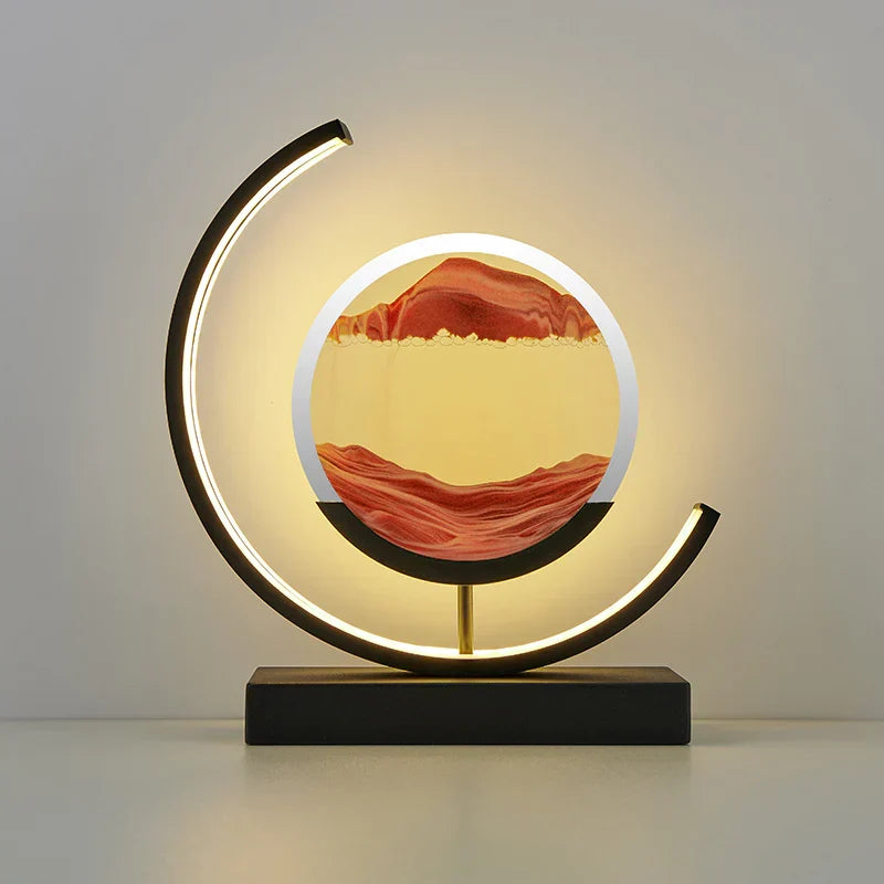 Lampa Stołowa Z Klepsydrą z Oświetleniem LED