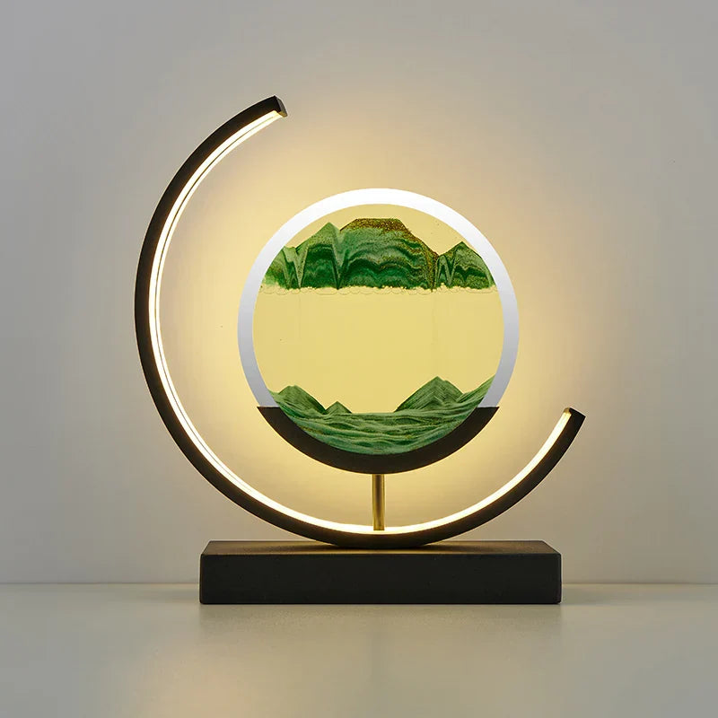 Lampa Stołowa Z Klepsydrą z Oświetleniem LED