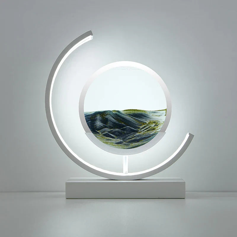 Lampa Stołowa Z Klepsydrą z Oświetleniem LED