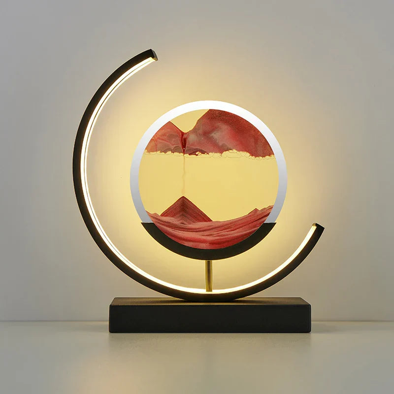 Lampa Stołowa Z Klepsydrą z Oświetleniem LED