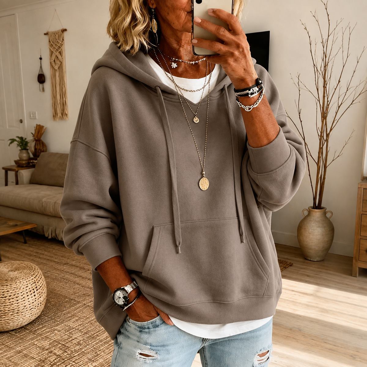 Ella – Taupe Tröja