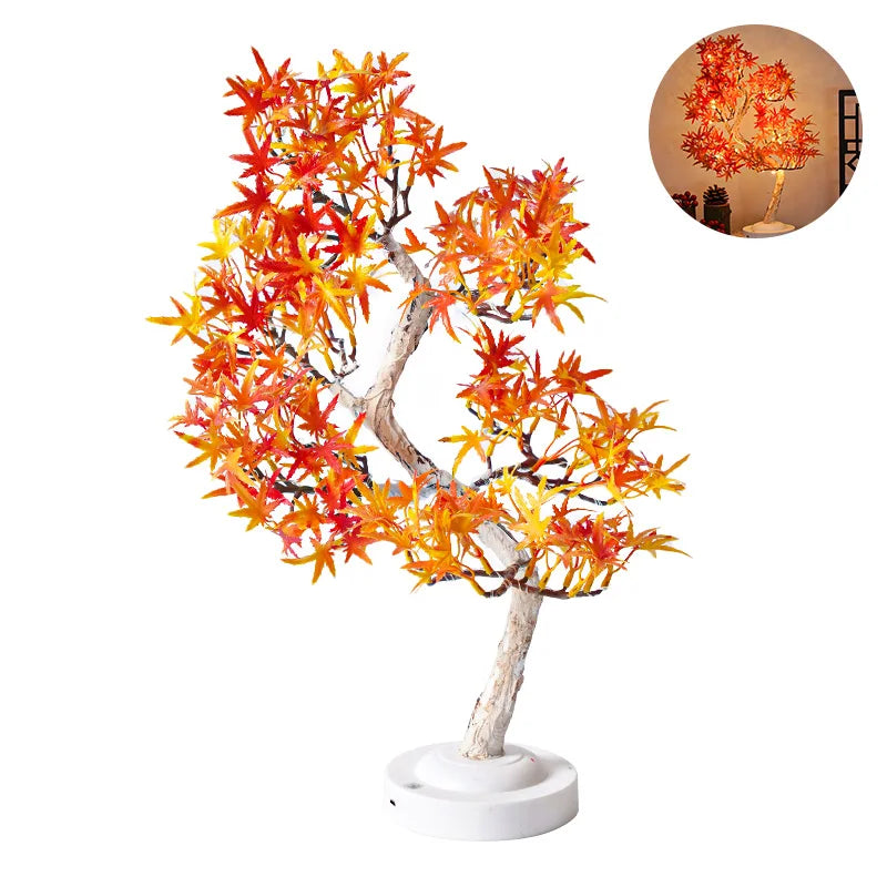 LumiLeaf - LED Klonowy Bonsai Lampa Stołowa – Nastrojowa Lampa do Salonu i Sypialni