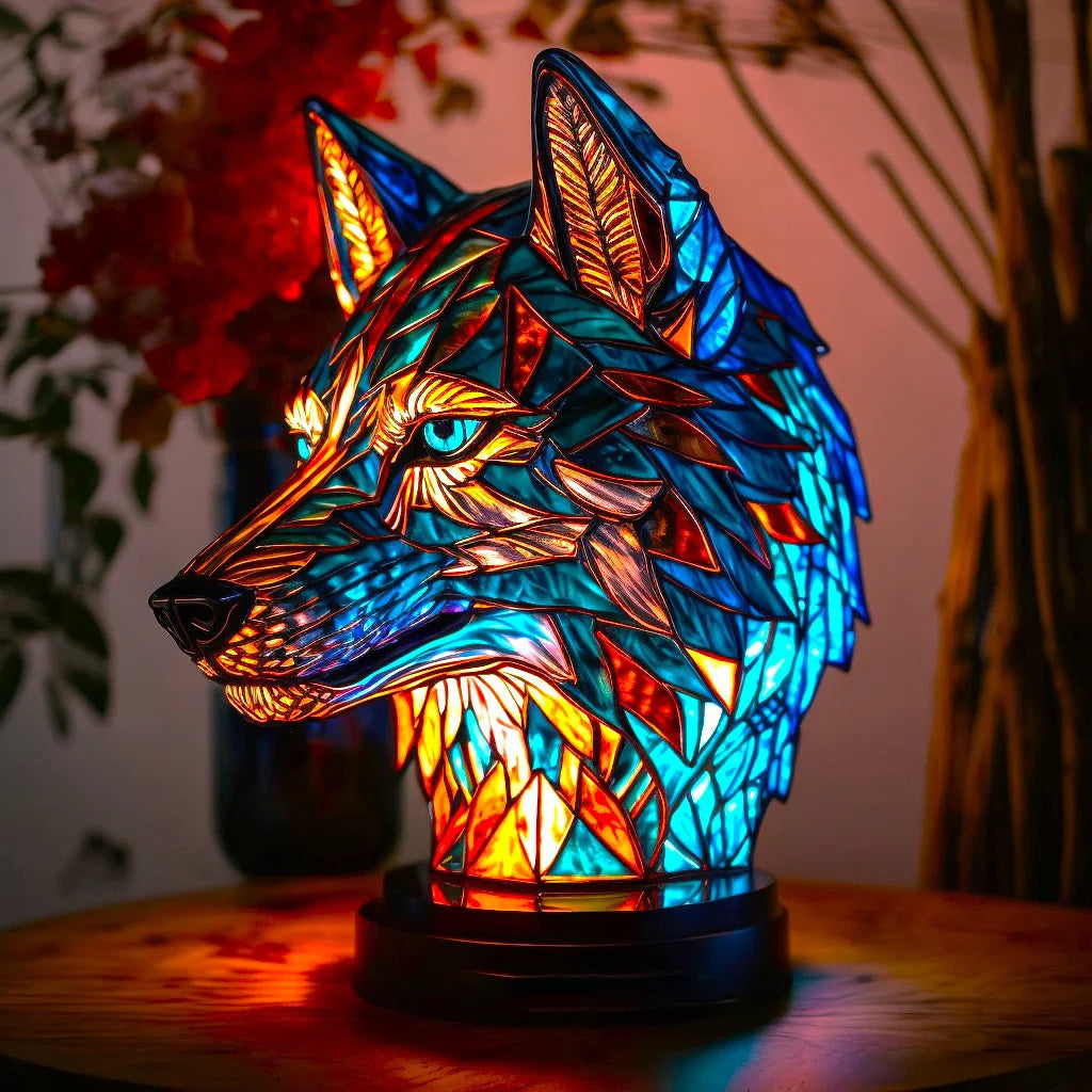 Lampa Szklana Zwierzęta Design Lampa Stołowa Kolorowe Oświetlenie Nastrojowe