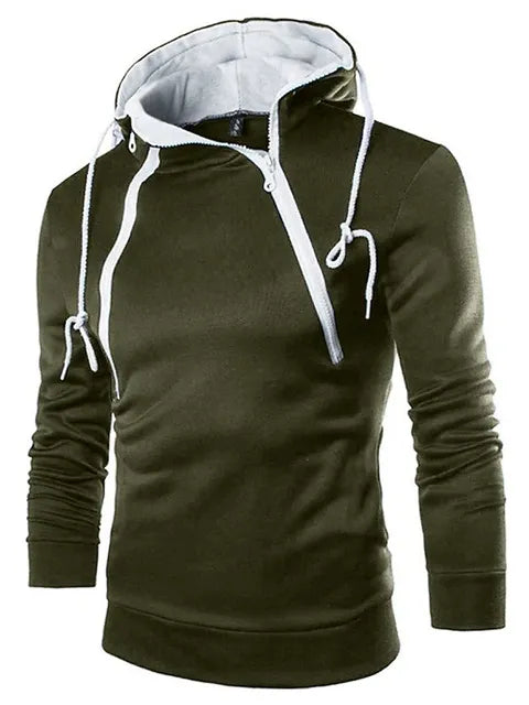 Hoodie Męski | Wysoka Szyja i Kaptur dla Ciepła