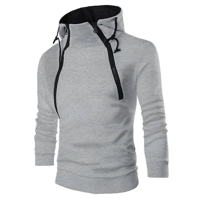 Hoodie Męski | Wysoka Szyja i Kaptur dla Ciepła