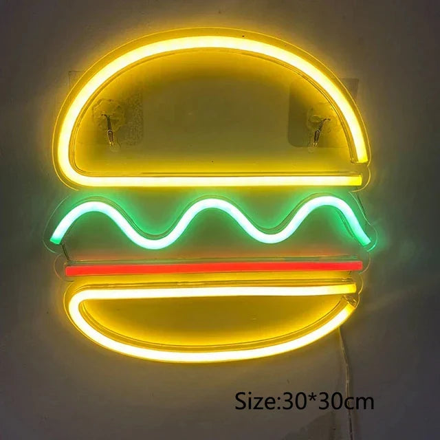 NeonTaco – LED Neonowy Plakat z Tacos Design | Nastrojowe Oświetlenie