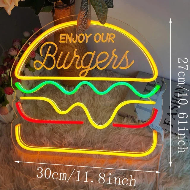 NeonTaco – LED Neonowy Plakat z Tacos Design | Nastrojowe Oświetlenie