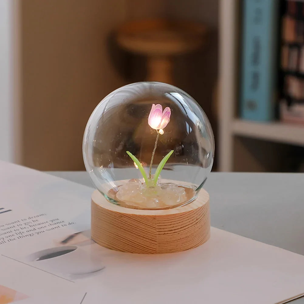 GlowTulip - Lampa Stołowa LED – Eleganckie Oświetlenie Dekoracyjne do Sypialni i Salonu