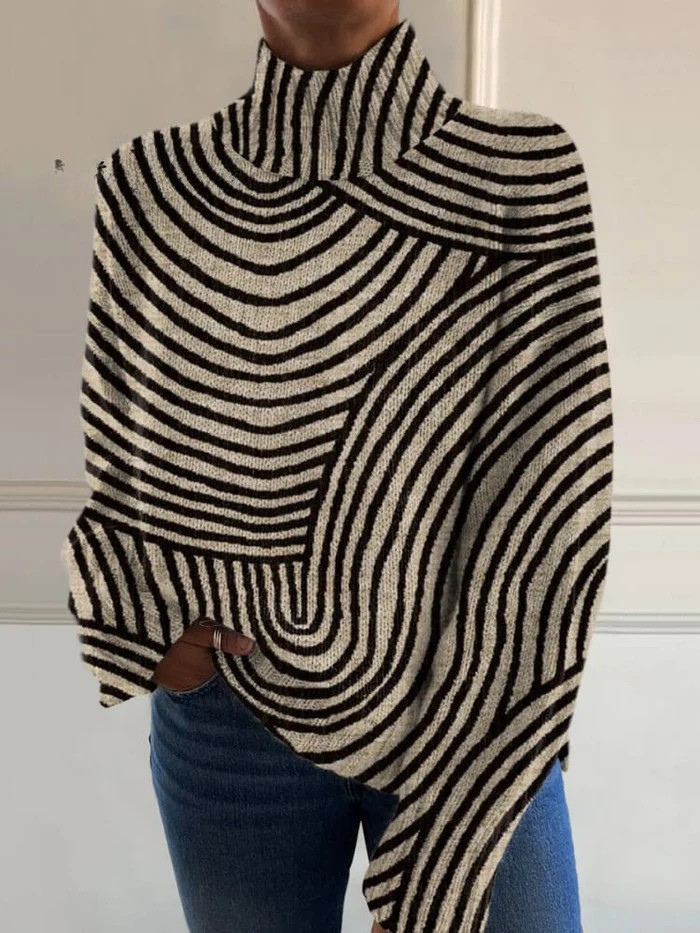 Sienna | Handritad Linne Turtleneck