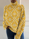 Georgia | Vintage Färgblockad Turtleneck