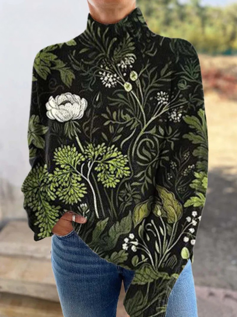 Willow | Botanisk Blommig Turtleneck