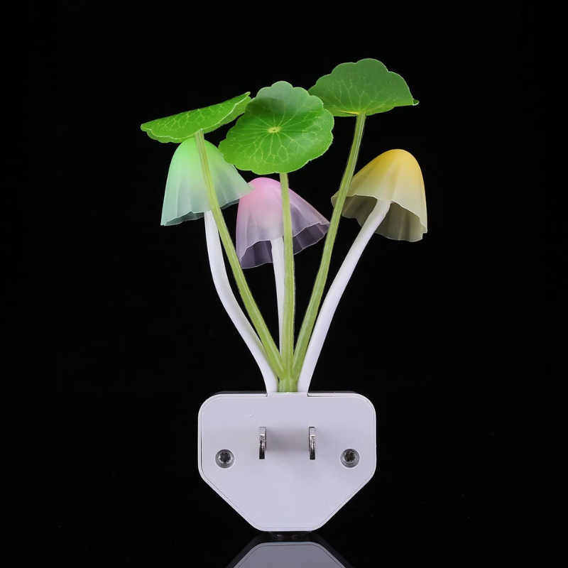 Czujnik LED Nocna Lampa - Kolorowa Wtyczkowa Lampa Grzyb Dziecięcy