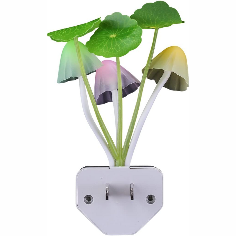 Czujnik LED Nocna Lampa - Kolorowa Wtyczkowa Lampa Grzyb Dziecięcy