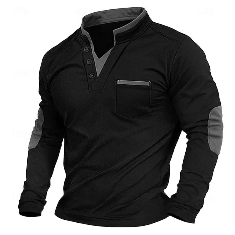 Sweter Męski z Dekoltem w Serek | Wyrafinowany i Ponadczasowy Design