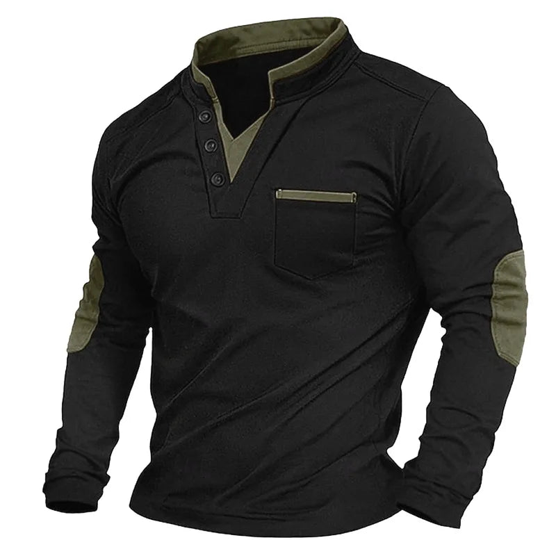 Sweter Męski z Dekoltem w Serek | Wyrafinowany i Ponadczasowy Design