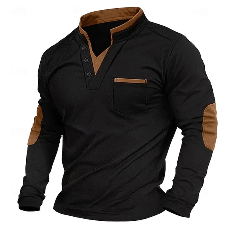 Sweter Męski z Dekoltem w Serek | Wyrafinowany i Ponadczasowy Design