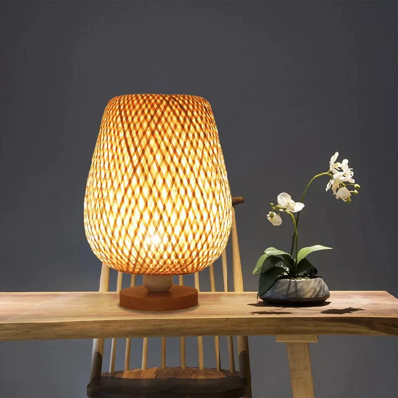 BambooElegance - Lampy z Włókna Bambusowego w Stylu Vintage