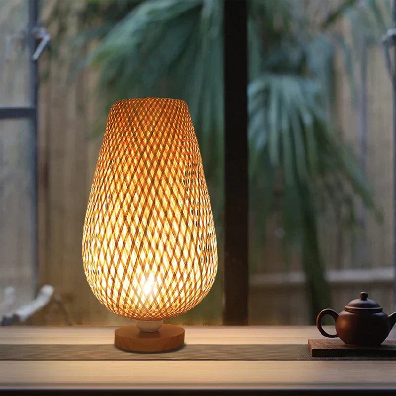 BambooElegance - Lampy z Włókna Bambusowego w Stylu Vintage