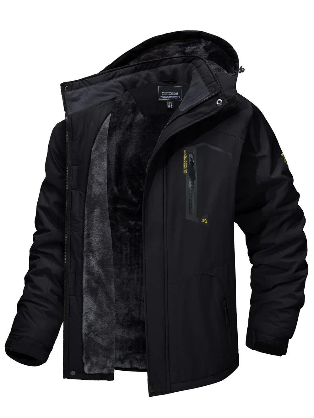Kurtka zimowa męska | Parka męska | Odpinany kaptur & Wodoodporna