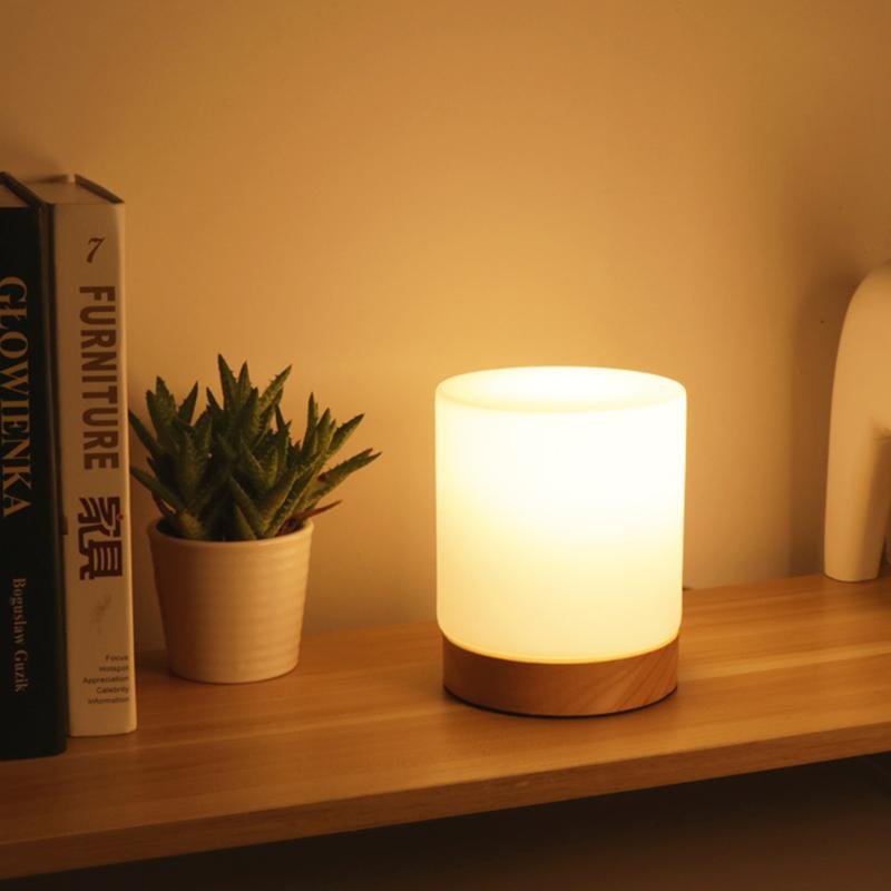 RadiantGlow - Mini Szklane Lampy Stołowe z Aktywacją Dotykową