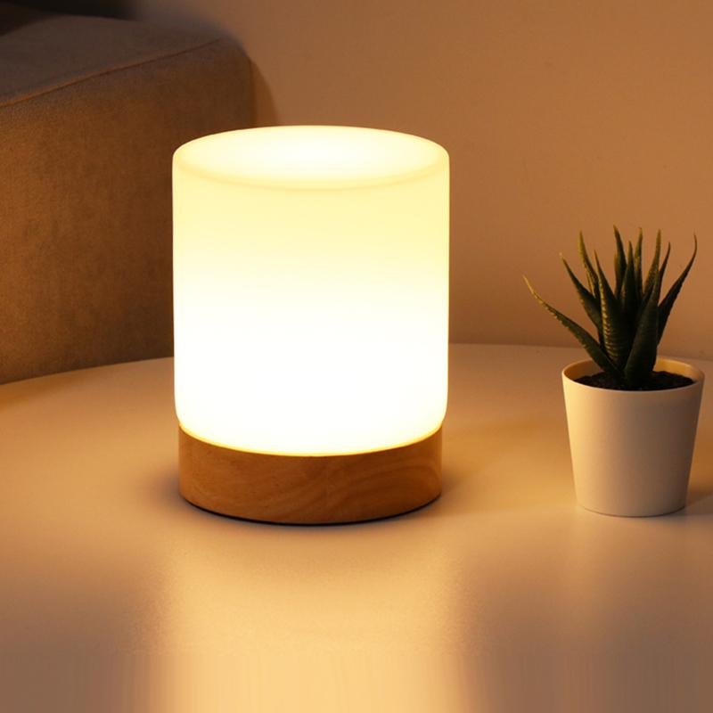 RadiantGlow - Mini Szklane Lampy Stołowe z Aktywacją Dotykową