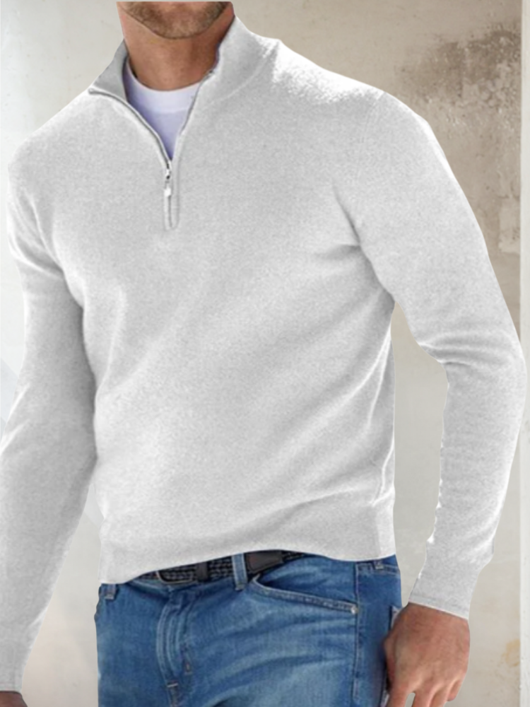 Sweter z zamkiem męski | Praktyczny i stylowy