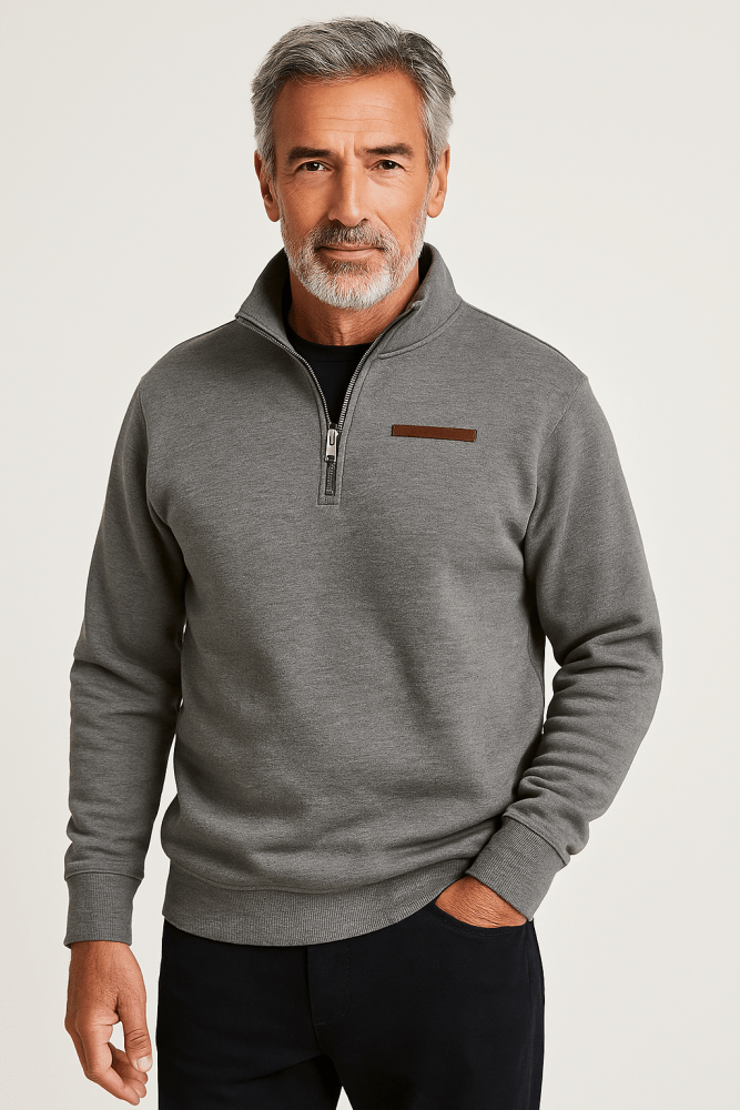 Sweter Męski Zip | Ciepły i Funkcjonalny Design