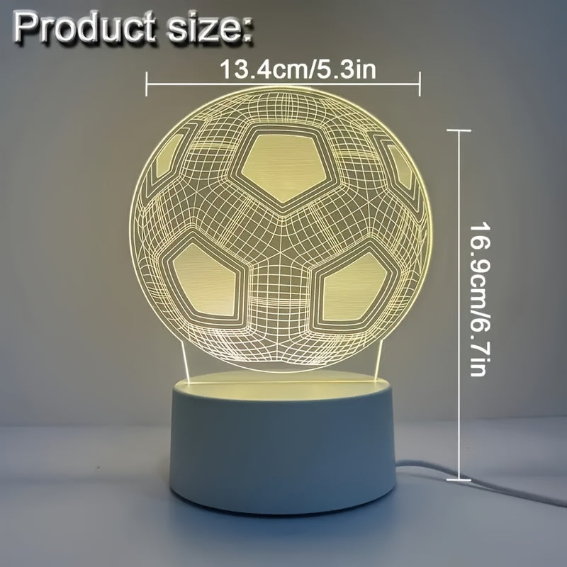 SoccerGlow - Piłkarska LED Nocna Lampa z Akrylową Podstawą