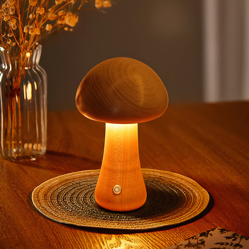 Mini Grzybowa Lampa Stołowa z Miękkim Oświetleniem LED